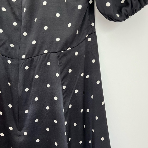 Reformation 2 Lane Silk Polka Dot Wrap Style Mini Dress - Picture 13 of 13